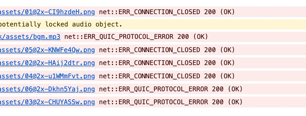 ERR_QUIC_PROTOCOL_ERROR